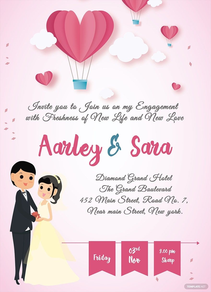 Free Engagement Card Templates Editable And Printable