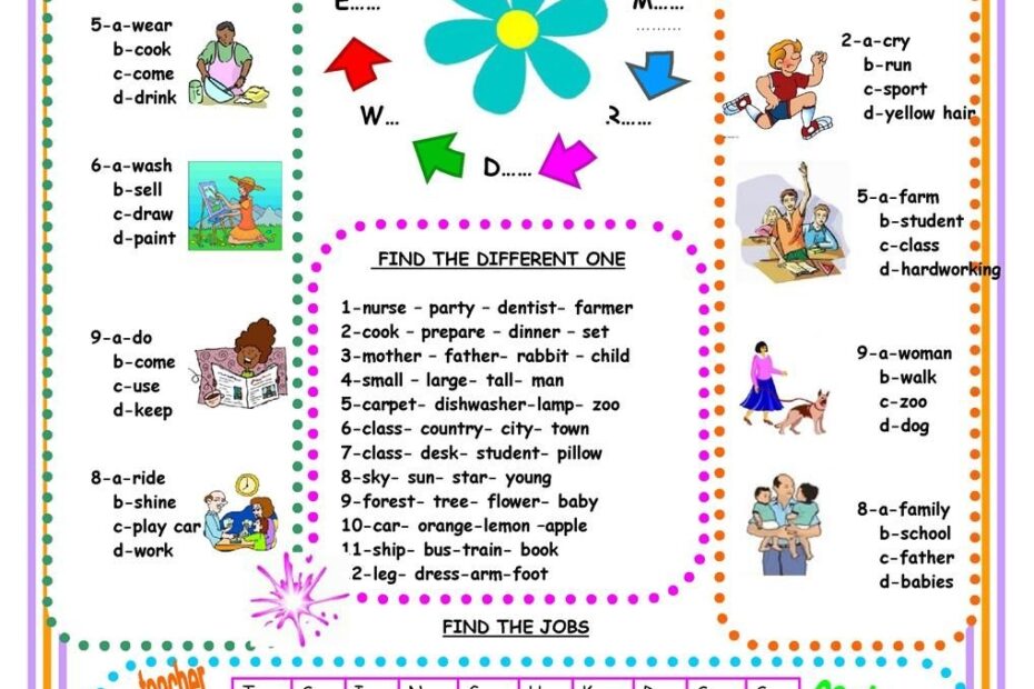 Free Esl Printables For Kids
