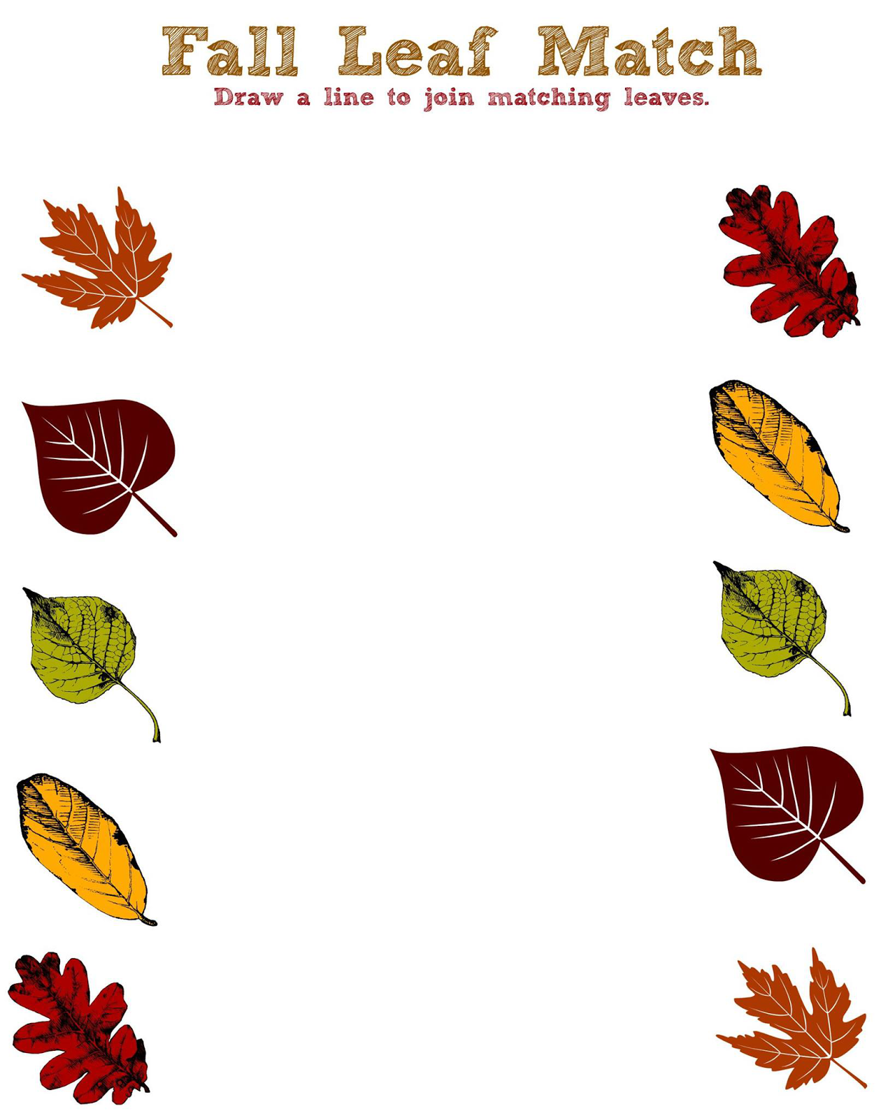 Free Fall Printables For Toddlers