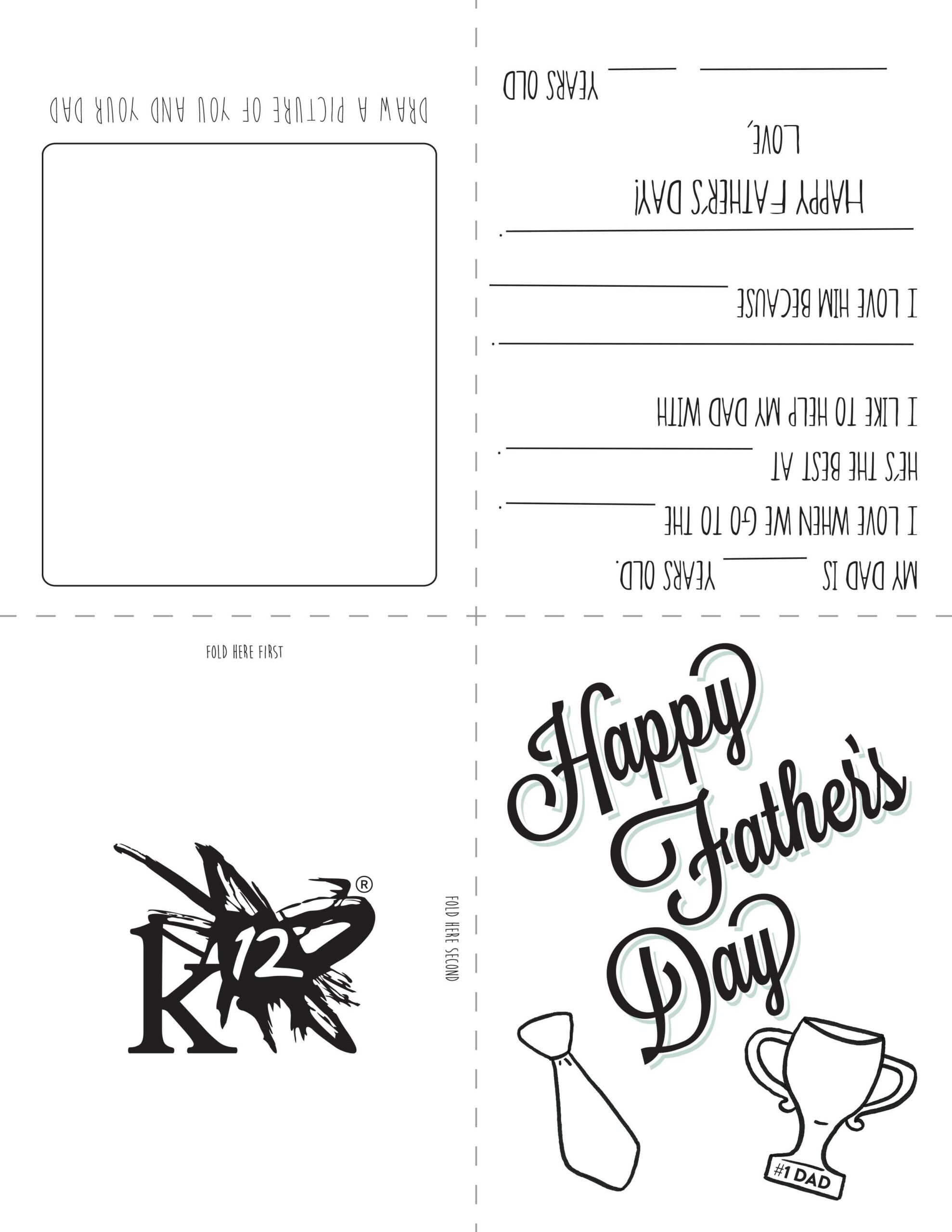 Free Fathers Day Printable Cards Educational Printable Worksheets