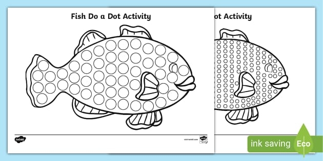 FREE Fish Do A Dot Activity professor Feito Twinkl