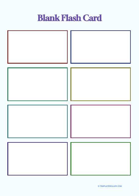 free flash card templates printable