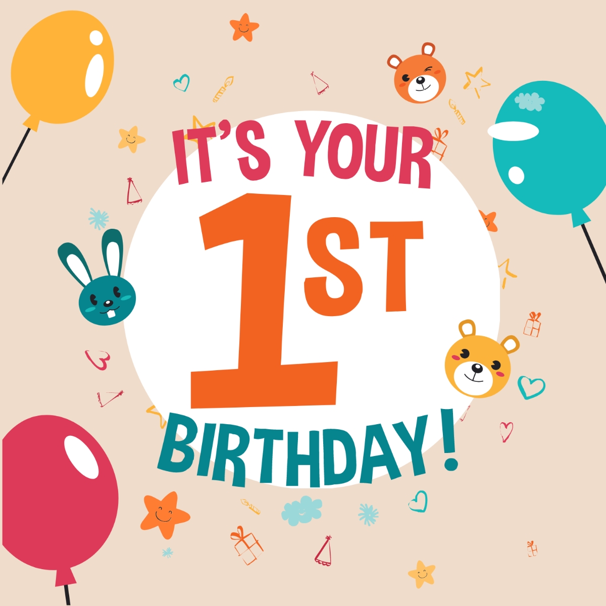 Free Foldable Birthday Card Template To Edit Online