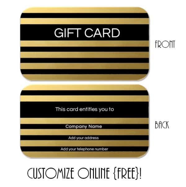 FREE Gift Card Template Create Gift Cards Online