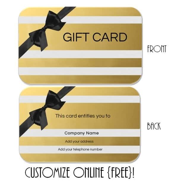 FREE Gift Card Template Create Gift Cards Online