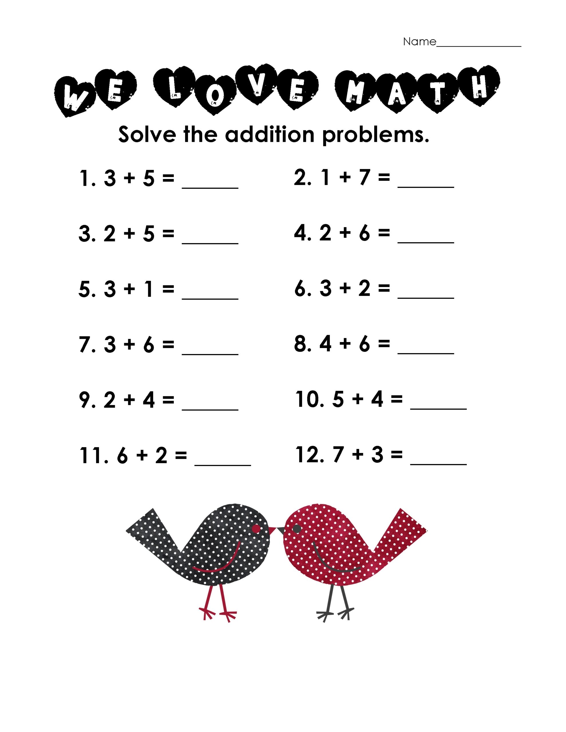 Free Kindergarten Math Worksheets Printable Customize And Print