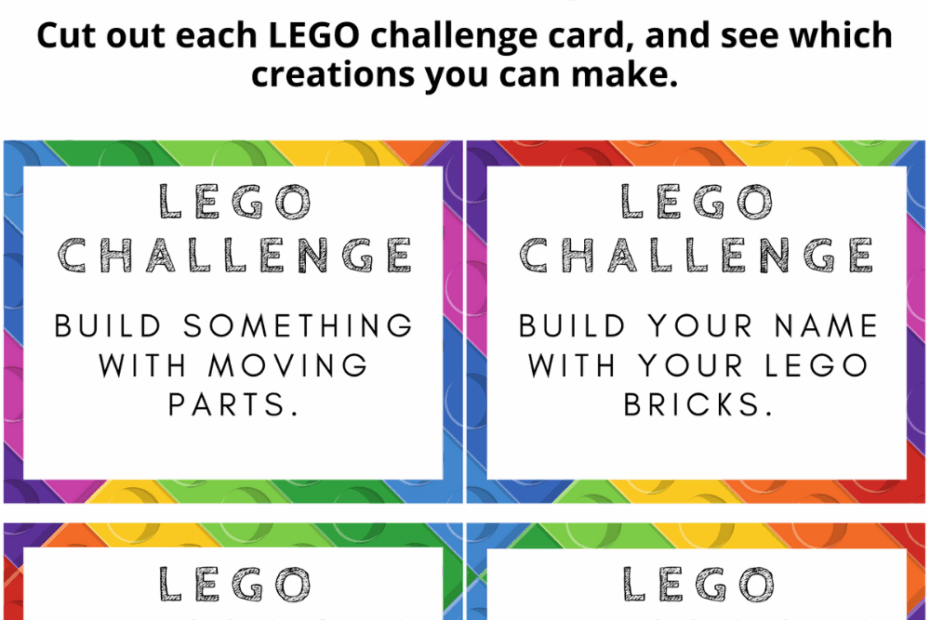 Free Lego Challenge Printable Stem Activities