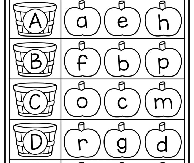 Free Letter Matching Worksheets