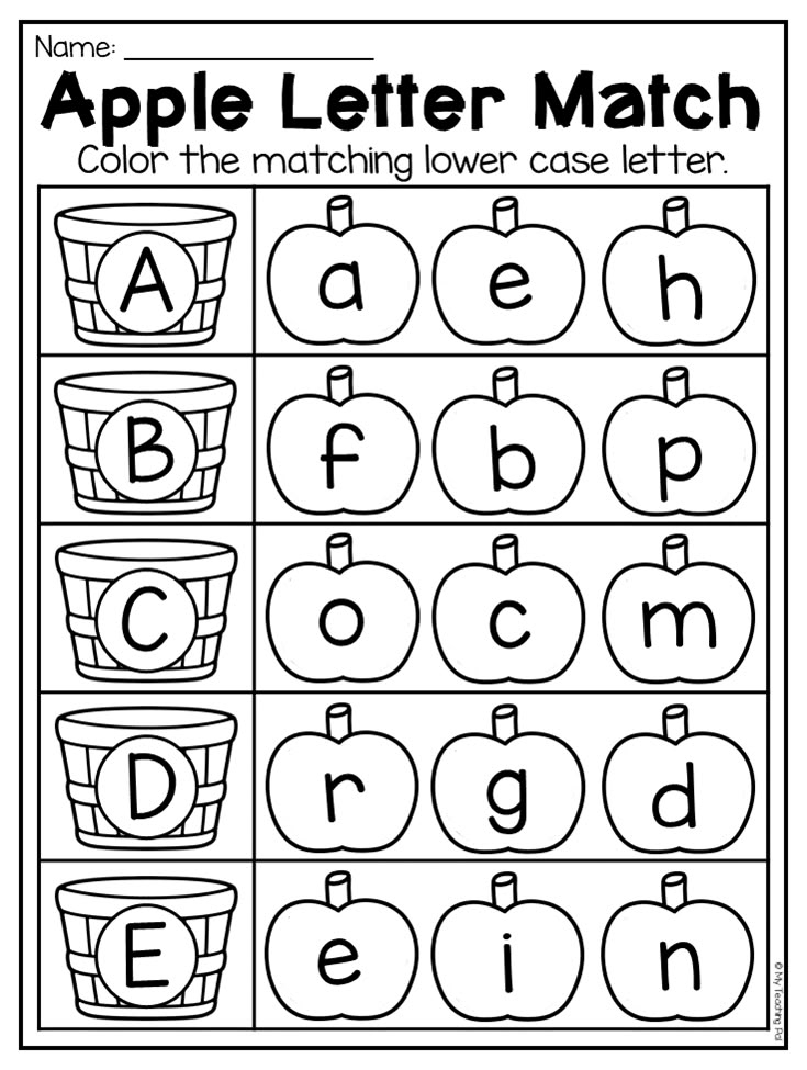 Free Letter Matching Worksheets