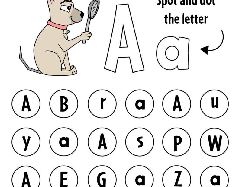 Free Letter Recognition Worksheets For Preschool The Hollydog Blog