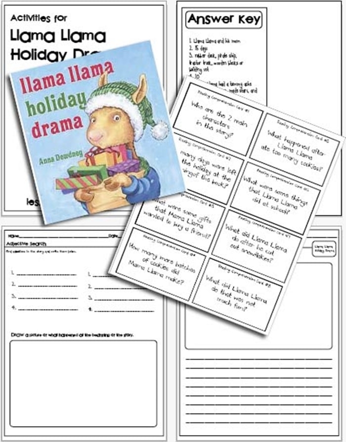 Free Llama Llama Holiday Drama Activities Teach Junkie
