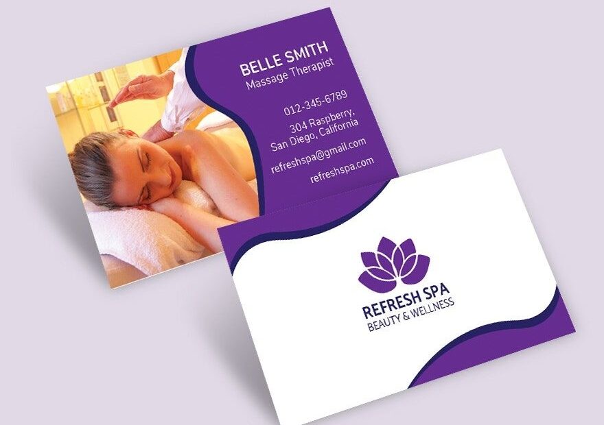 Free Massage Therapist Business Card Templates Editable And Printable