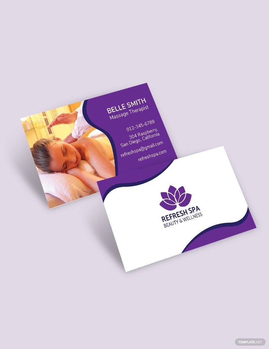 Free Massage Therapist Business Card Templates Editable And Printable