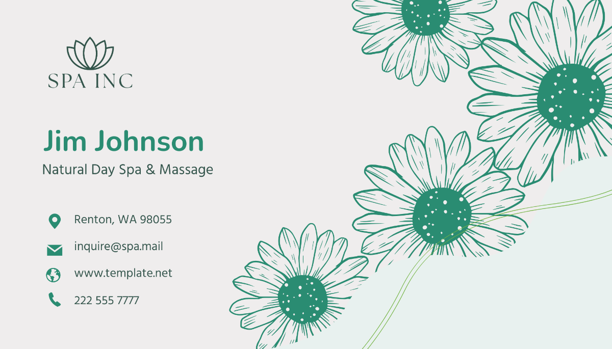 Free Massage Therapist Business Card Templates Editable And Printable