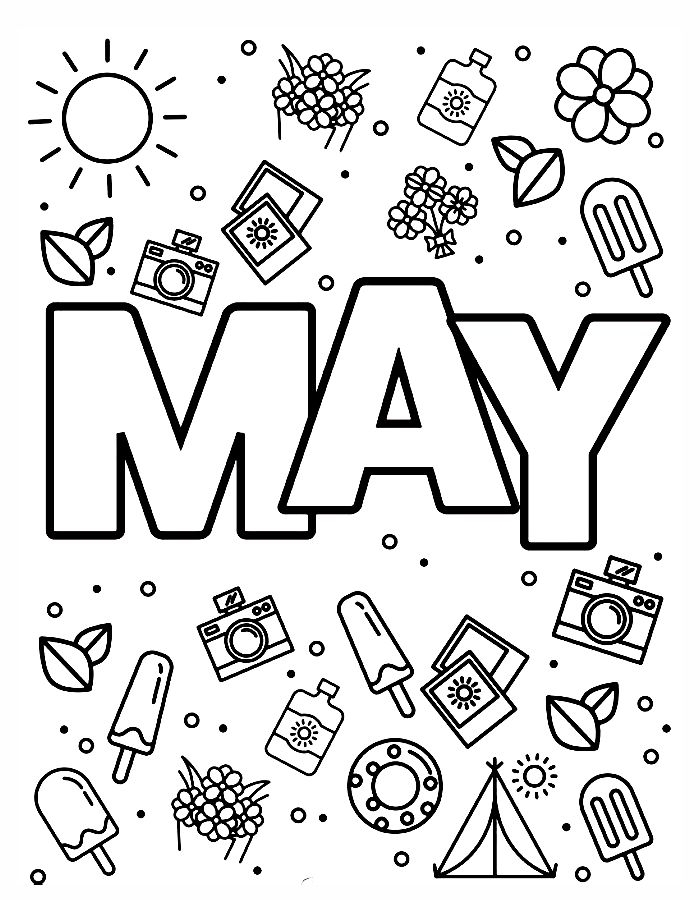 Free May Coloring Pages Fun Spring Printables Download Free 