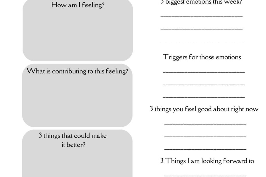 Free Mental Health Printables FREE Printables