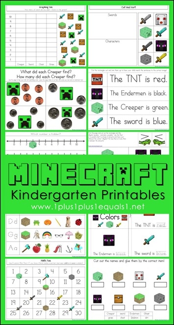 free printable minecraft activities