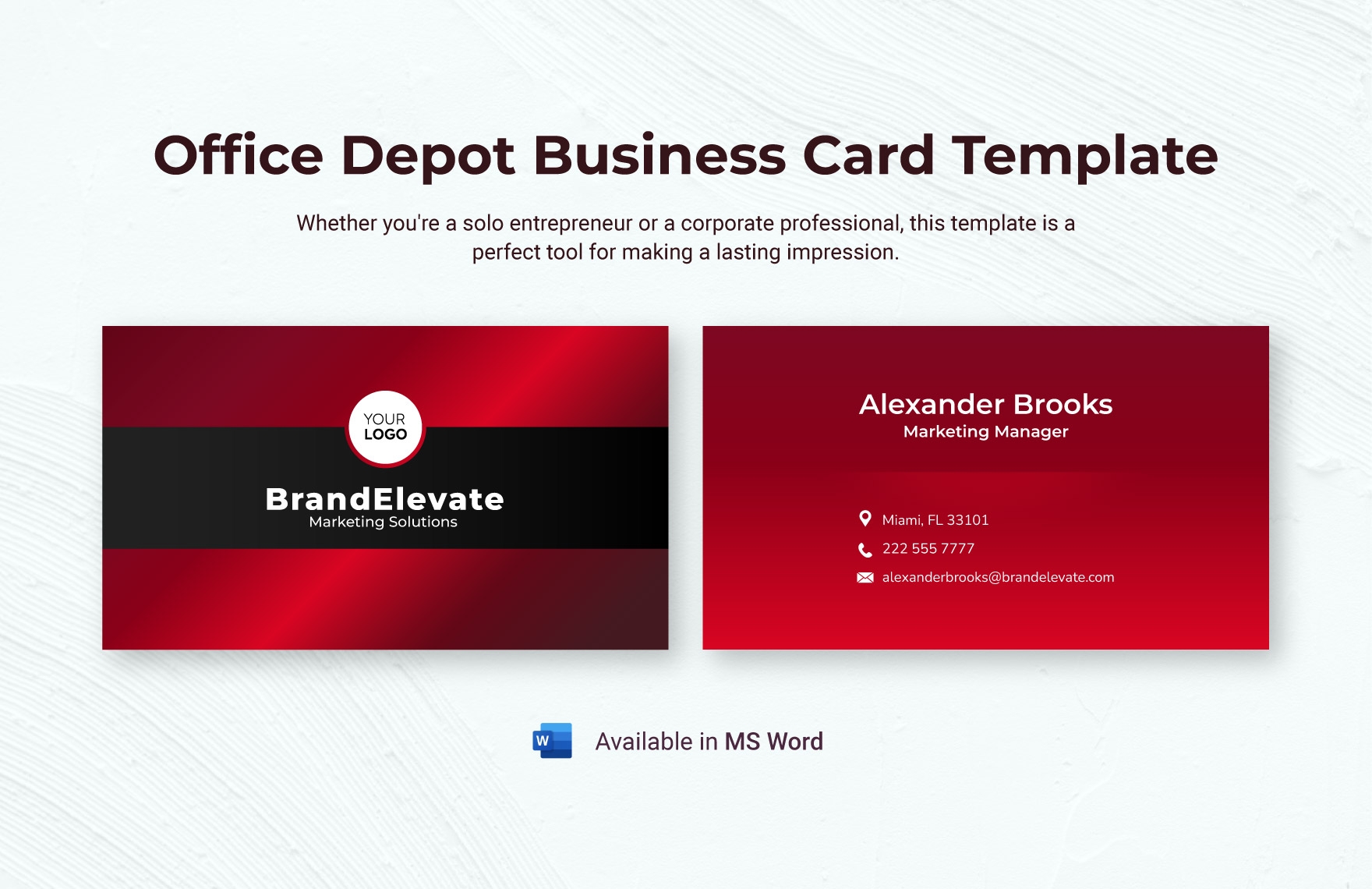 free printable business card templates open office