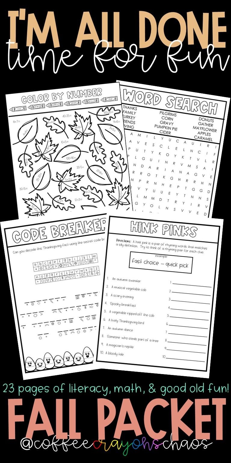 Free Printable Activity Packets For Seniors