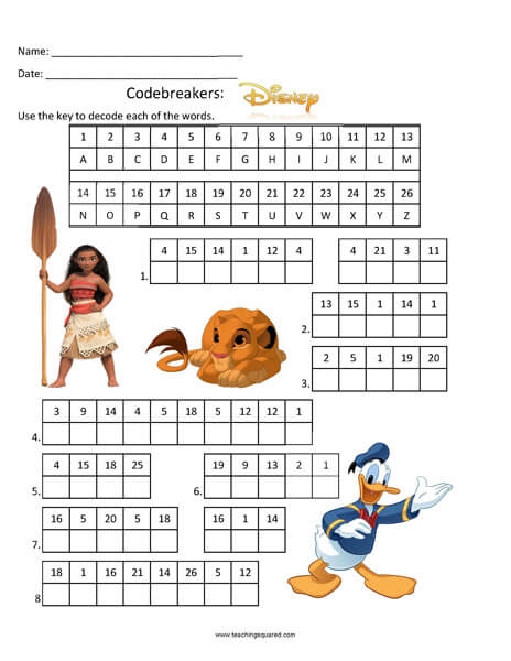 Free Printable Activity Sheets Disney