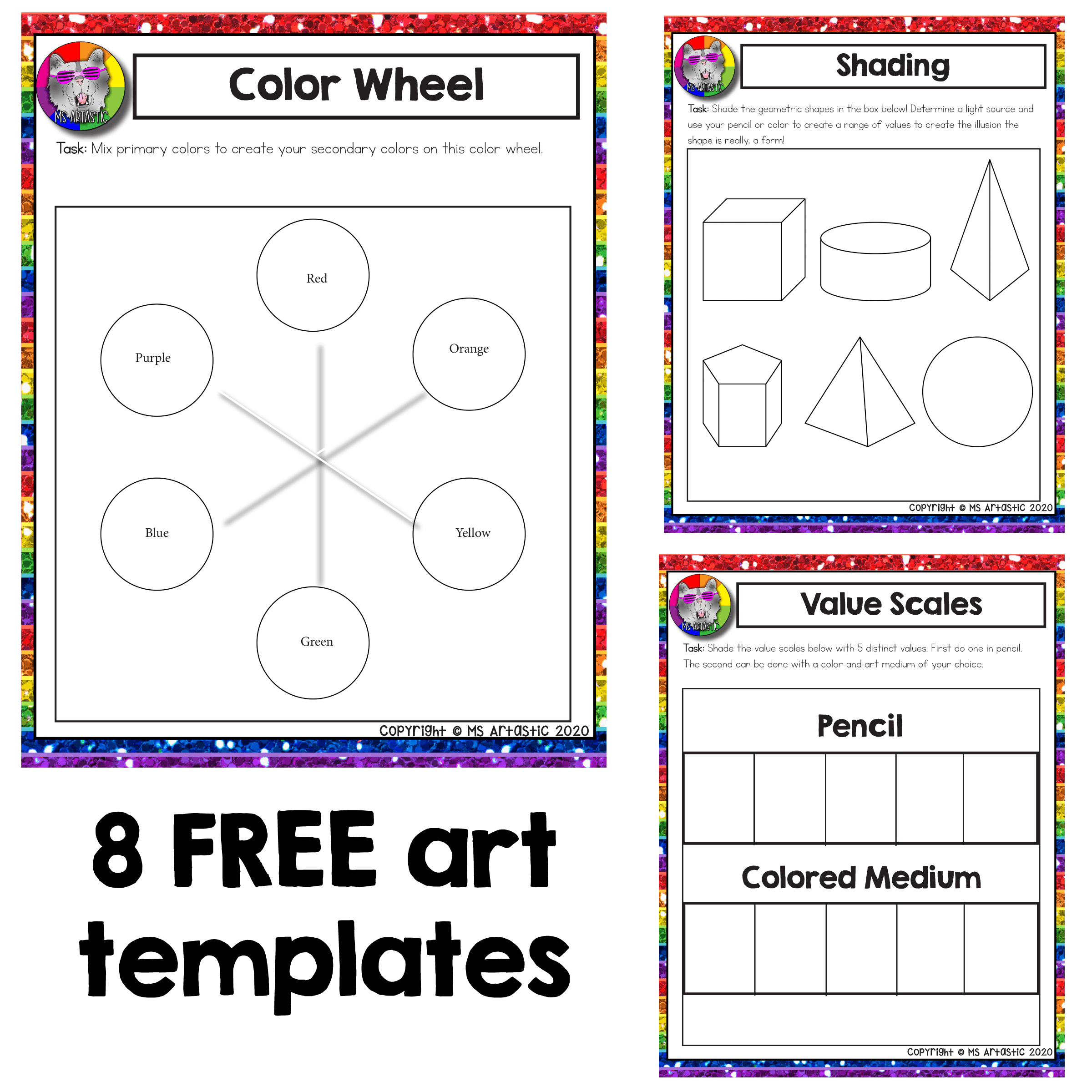 Free Printable Art Sheets