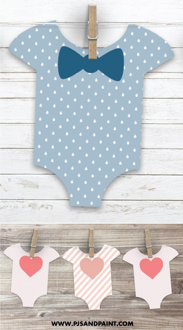 Free Printable Baby Shower Patterns Onesie Template