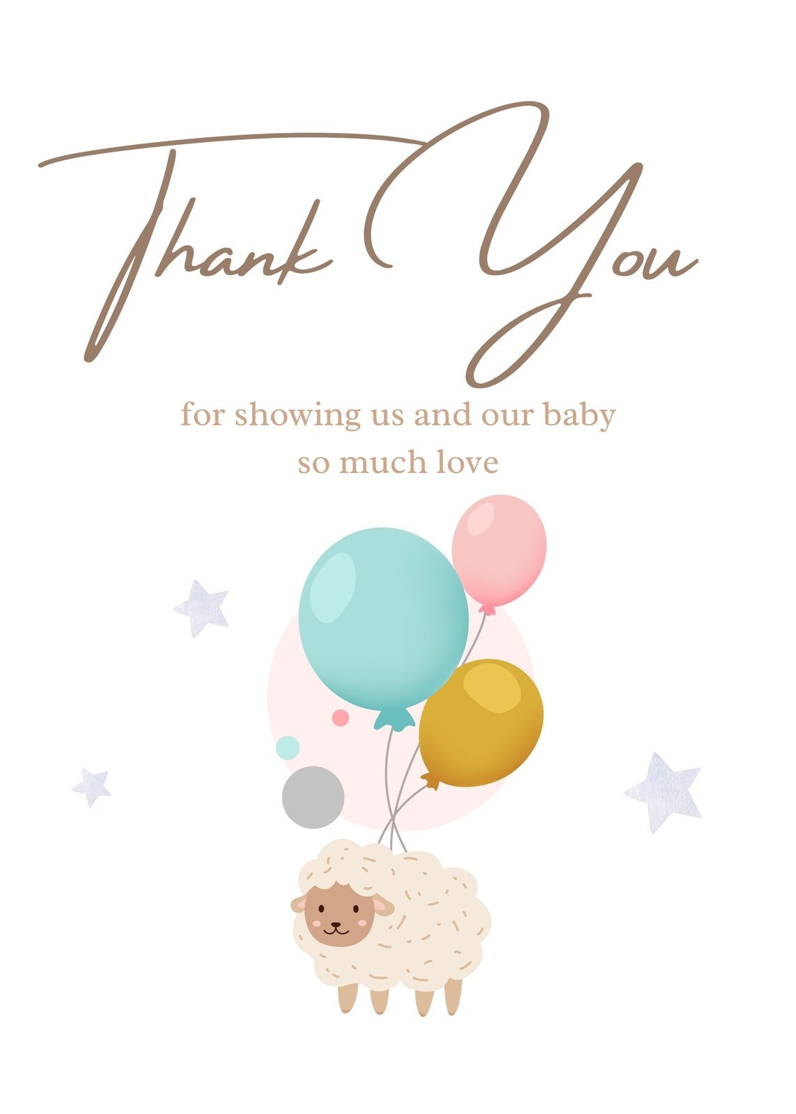 free printable baby thank you card templates