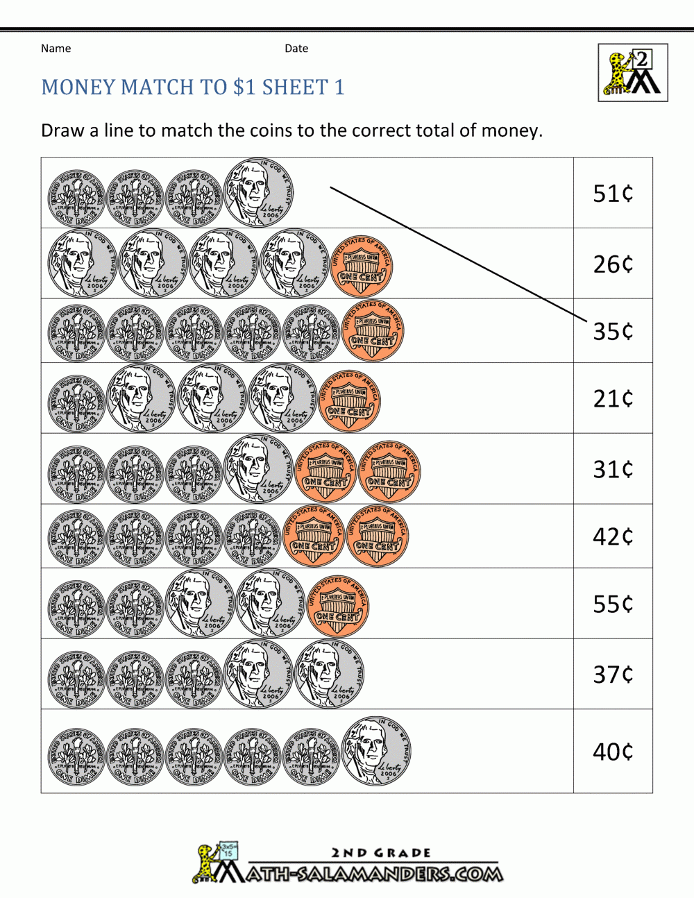 free printable money activities