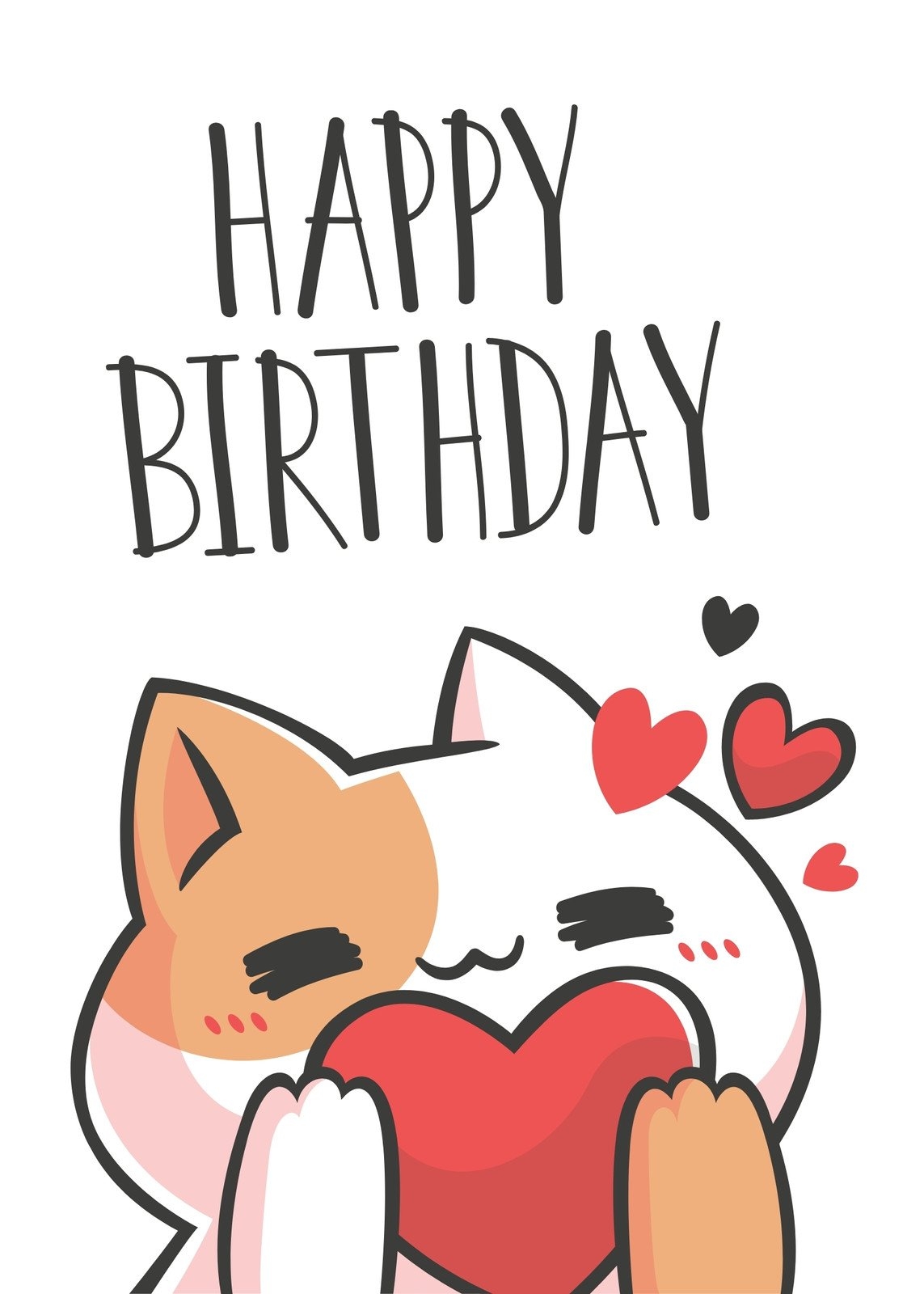 cute card templates printable cats