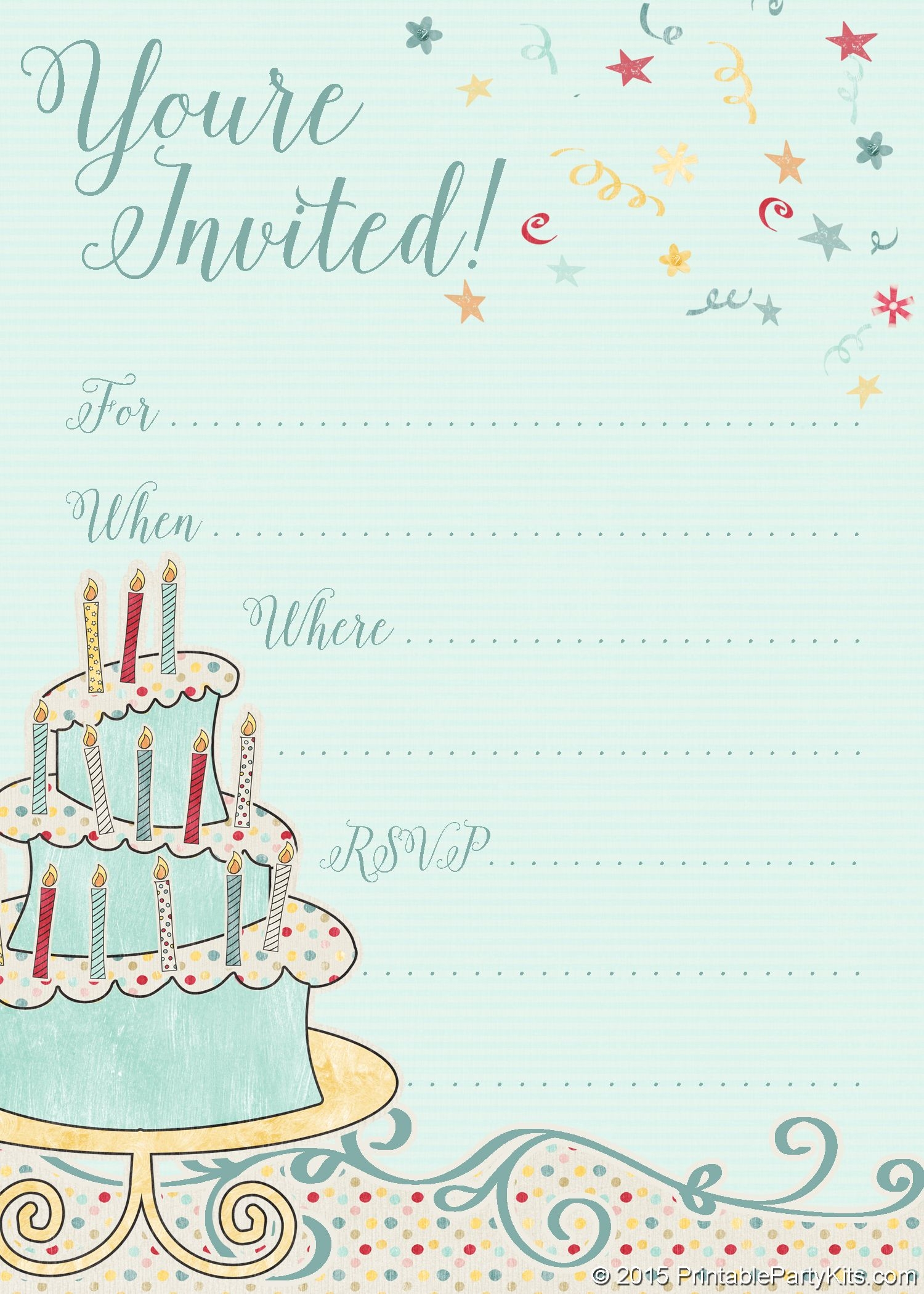 Free Printable Birthday Invitation Cards Grady J Ayers