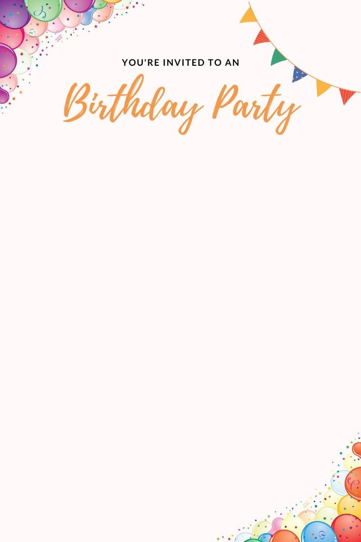 birthday invitation card templates printable