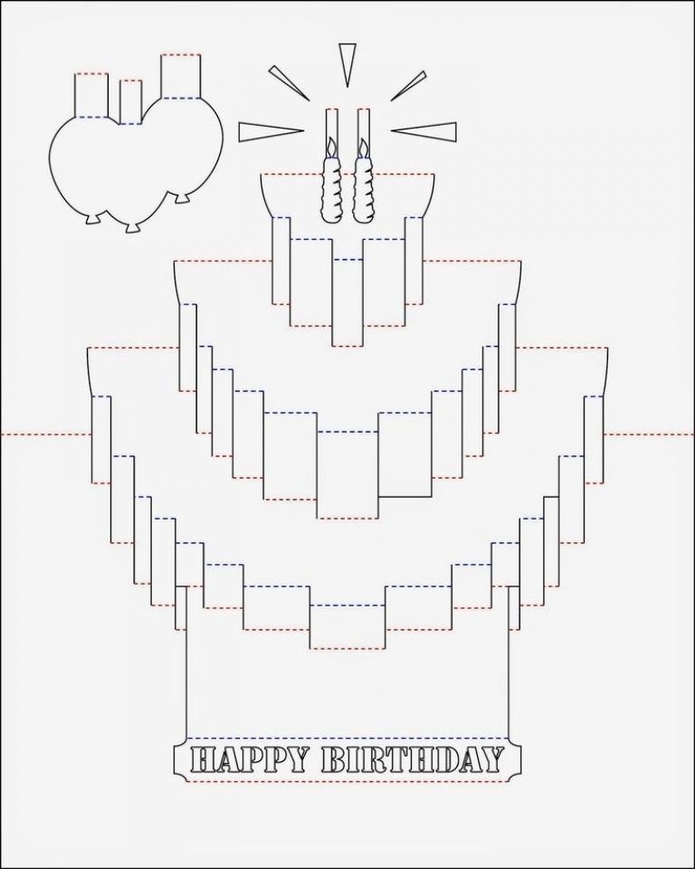 free printable birthday pop up card templates