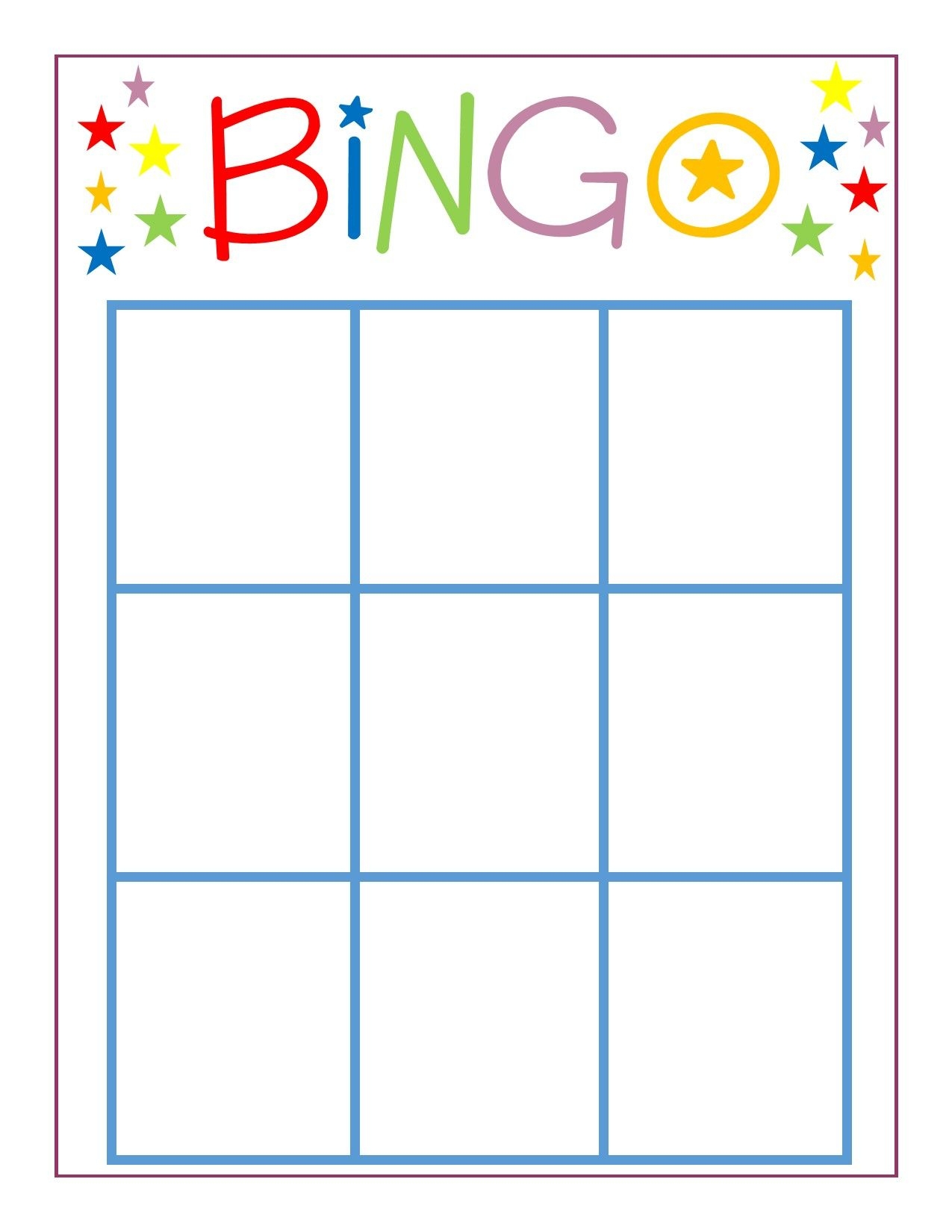 free printable bingo card template for teachers