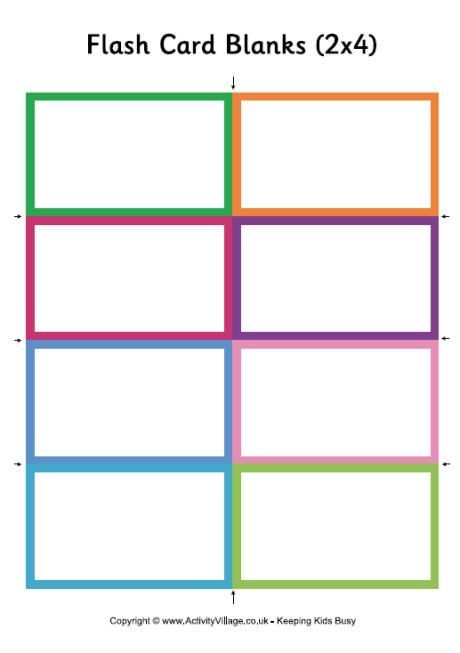 blank printable flash card template