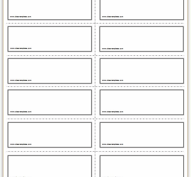 Free Printable Blank Flash Cards Template