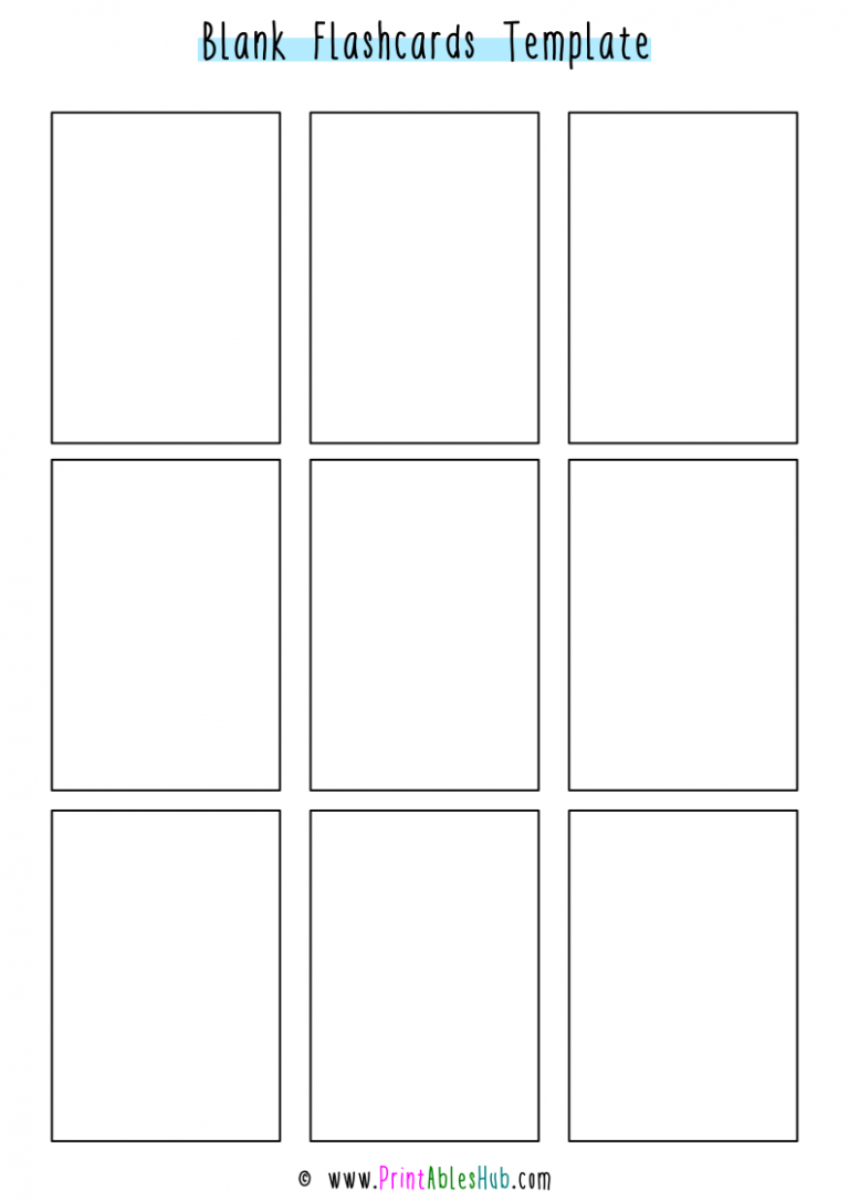 Free Printable Blank Flashcards Template PDF Printables Hub