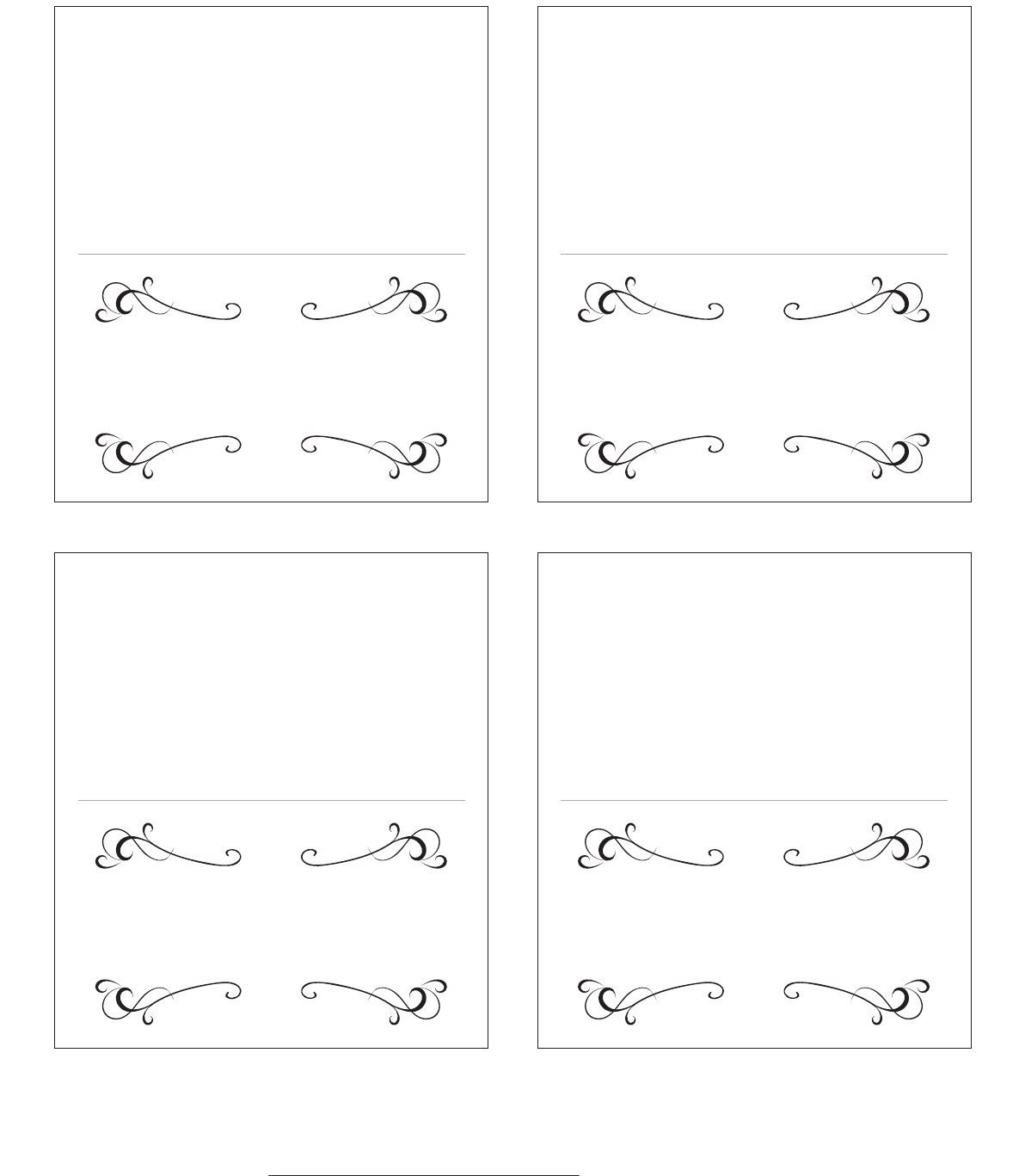 free printable place card template no downloads