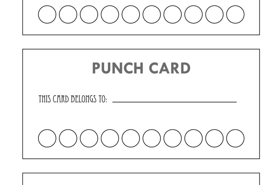 Free Printable Blank Punch Card Templates With PDFs Printables Hub