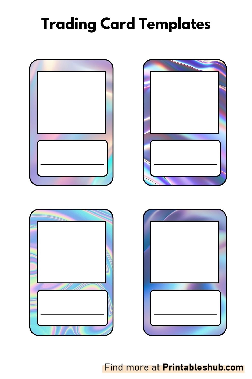 blank trading card template printable