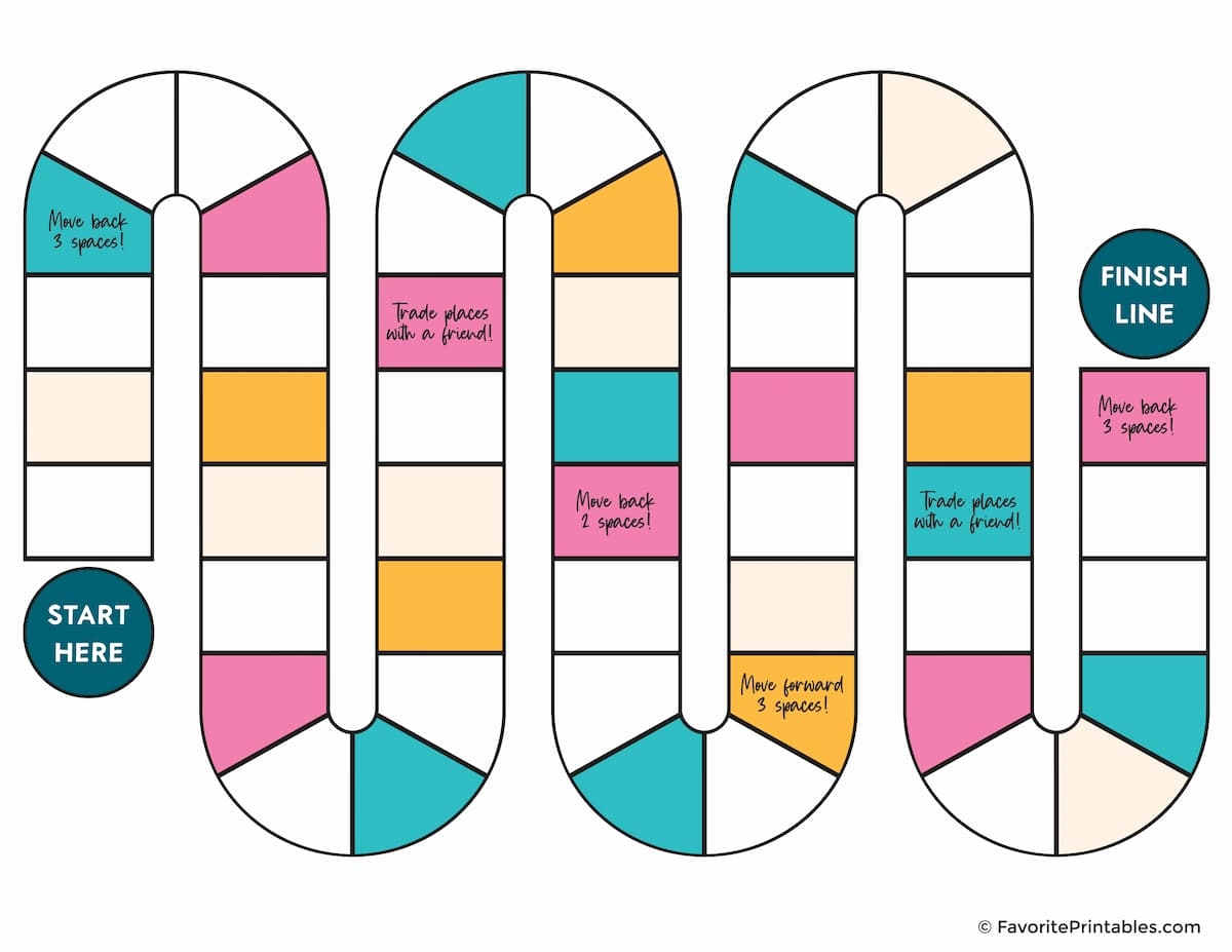 free printable board game card template