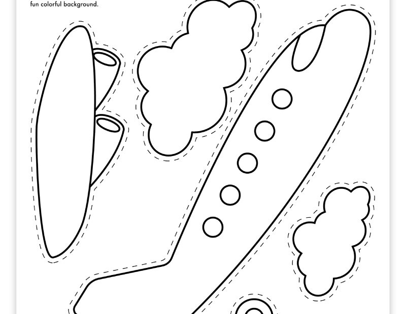 Free Printable Build An Airplane Craft Pjs And Paint Worksheets Library