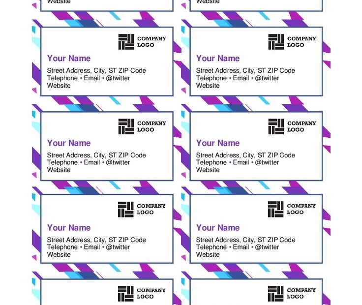 Free Printable Business Card Template Content Calendar Template