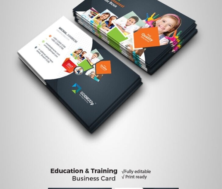 Free Printable Business Card Template For Teachers Template Samples