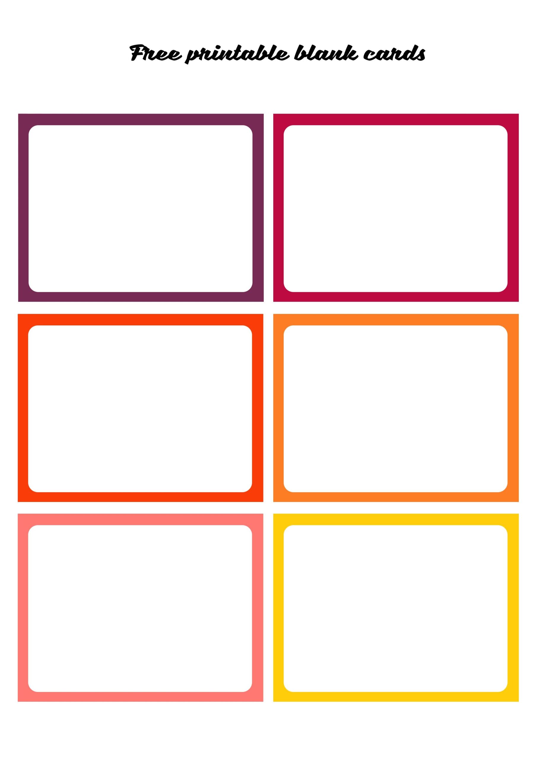 Free Printable Card Templates Blank Linda Bail