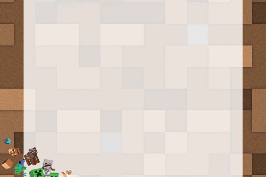 FREE PRINTABLE Cheerful Minecraft Birthday Invitation Template