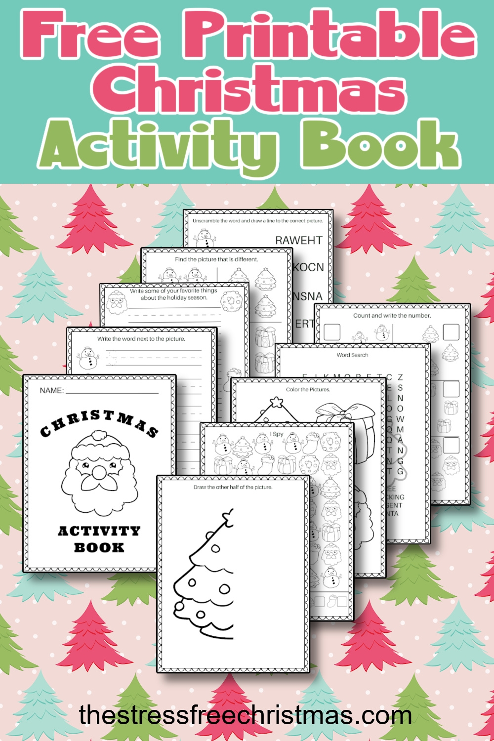 Free Printable Christmas Activity Book The Stress Free Christmas