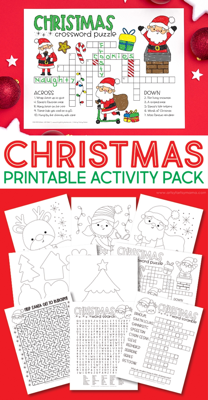 Free Printable Christmas Activity Pack Artsy fartsy Mama