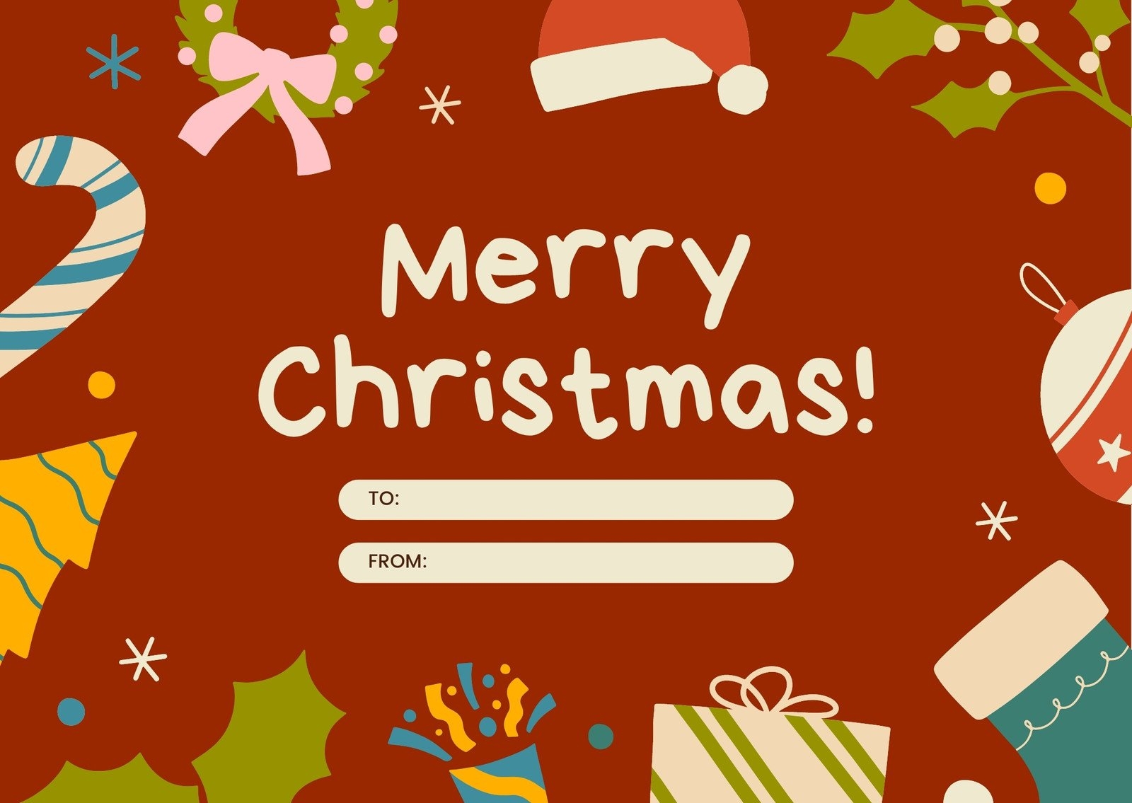 christmas card template printable online