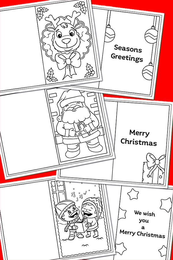 children's christmas card templates free printable