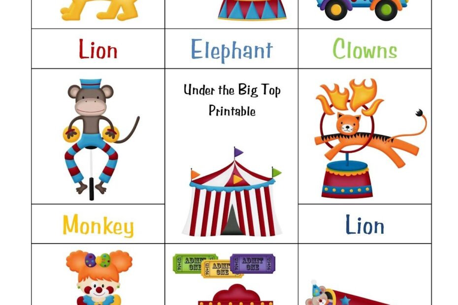 Free Printable Circus Activities